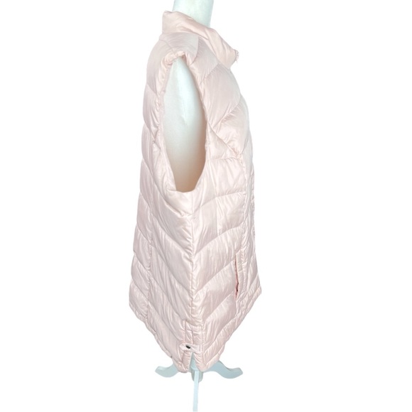 J.Jill Down Plus Size Sleeveless Quilted Puffer Vest Jacket Light Pastel Pink - Picture 3 of 8